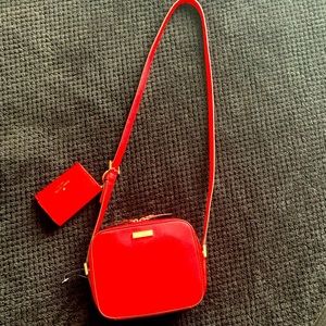Kate Spade - Red Leather Square Crossbody